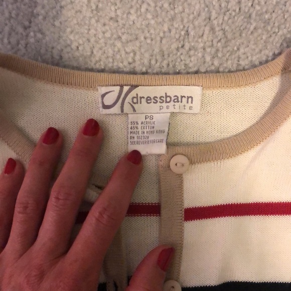 Dress barn petite striped sweater - Picture 2 of 3
